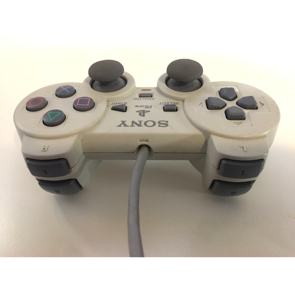 Sony PS One Analog Dual Shock Controller White [SCPH-110] Tested - US Seller - Picture 3 of 4